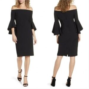 Black Chelsea 28 Off the Shoulder Dress